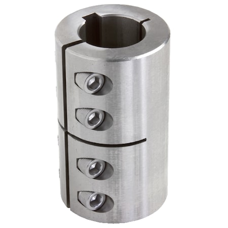 Global 1 1/8" X 1 1/8" ID Split Kw Clamp Coupling, Ss GSCC-112-112SKW